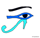 Dibujo Ojo Horus pintado por lupita