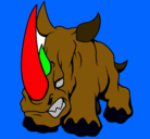 Dibujo Rinoceronte II pintado por yohan