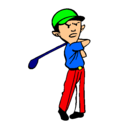 Dibujo Jugador de golf pintado por emir
