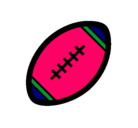 Dibujo Pelota de fútbol americano II pintado por rosa