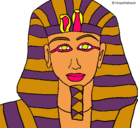 Dibujo Tutankamon pintado por cecilia