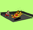Dibujo Lucha en el ring pintado por sebastianvelez