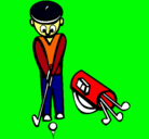 Dibujo Jugador de golf II pintado por gogo