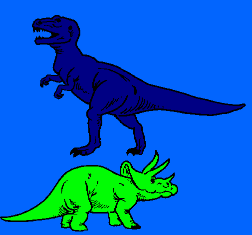 Triceratops y tiranosaurios rex