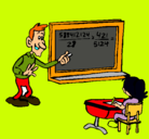 Dibujo Profesor de matemáticas pintado por asterix