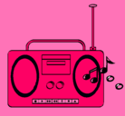 Dibujo Radio cassette 2 pintado por luluyrosa