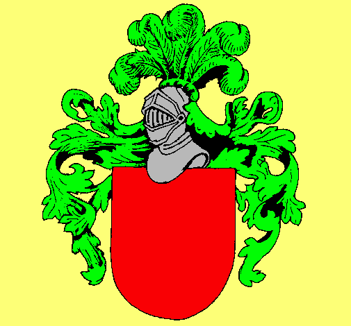 Escudo de armas y casco