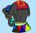 Dibujo Elefante actuando pintado por sebastianvilla