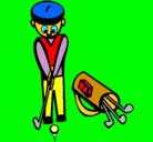 Dibujo Jugador de golf II pintado por pepe