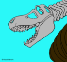 Dibujo Esqueleto tiranosaurio rex pintado por raul