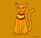 Dibujo Gato egipcio pintado por JOEL