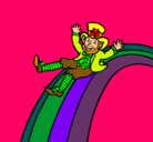 Dibujo Duende en el arco iris pintado por amalia