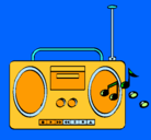 Dibujo Radio cassette 2 pintado por ane