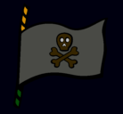 Dibujo Bandera pirata pintado por javiers