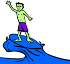 Dibujo Surfista pintado por javiergonzale