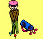 Dibujo Jugador de golf II pintado por HERMANOS