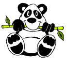 Dibujo Oso panda pintado por laura