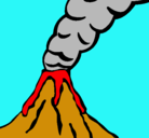Dibujo Volcán pintado por lola