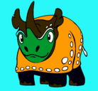 Dibujo Rinoceronte pintado por casandra