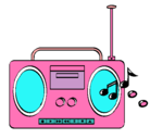 Dibujo Radio cassette 2 pintado por genesistufio