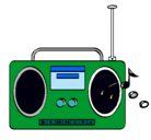 Dibujo Radio cassette 2 pintado por lenny