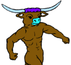 Dibujo Cabeza de búfalo pintado por adrian