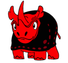 Dibujo Rinoceronte pintado por alejandro