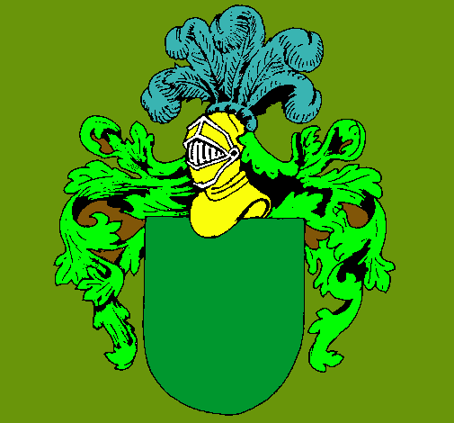 Escudo de armas y casco