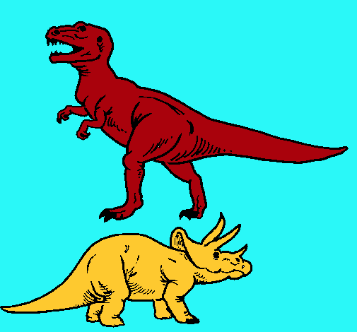 Triceratops y tiranosaurios rex