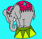 Dibujo Elefante actuando pintado por reinsoso