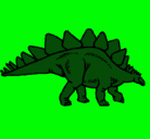 Dibujo Stegosaurus pintado por ariel