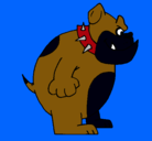 Dibujo Bulldog inglés pintado por felicitas