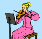 Dibujo Dama violinista pintado por pipi