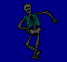 Dibujo Esqueleto contento pintado por diegomiguel