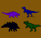 Dibujo Dinosaurios de tierra pintado por kevin