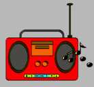 Dibujo Radio cassette 2 pintado por jairo