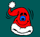 Dibujo Gorro de Papa Noel pintado por granados