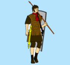 Dibujo Soldado romano pintado por mlpt