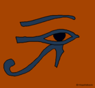 Dibujo Ojo Horus pintado por gada