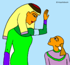 Dibujo Madre e hijo egipcios pintado por natttttaaa