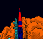 Dibujo Lanzamiento cohete pintado por gabiyagusyica