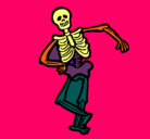 Dibujo Esqueleto contento pintado por raul