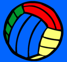 Dibujo Pelota de voleibol pintado por carlos
