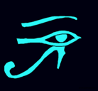 Dibujo Ojo Horus pintado por verderas