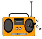 Dibujo Radio cassette 2 pintado por vale