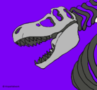 Dibujo Esqueleto tiranosaurio rex pintado por alvaro