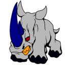 Dibujo Rinoceronte II pintado por eduardo