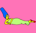 Dibujo Marge pintado por aitana