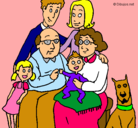 Dibujo Familia pintado por gabriela