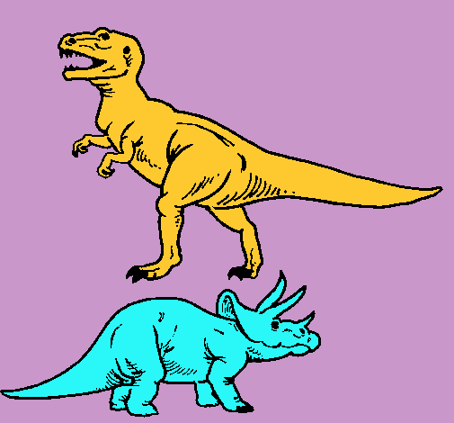 Triceratops y tiranosaurios rex